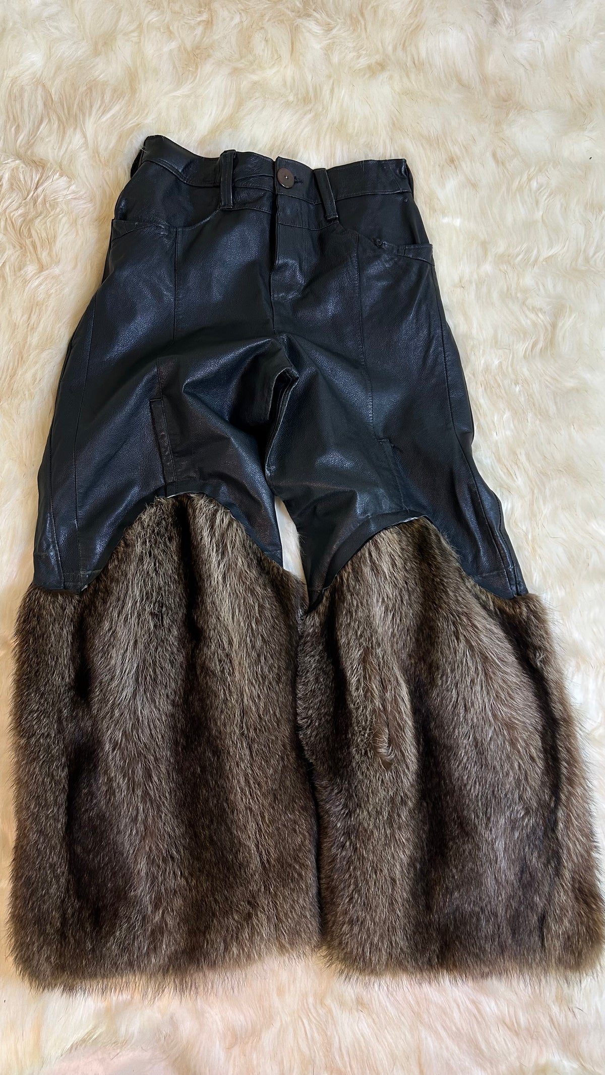 |NSF| leather & fur pants