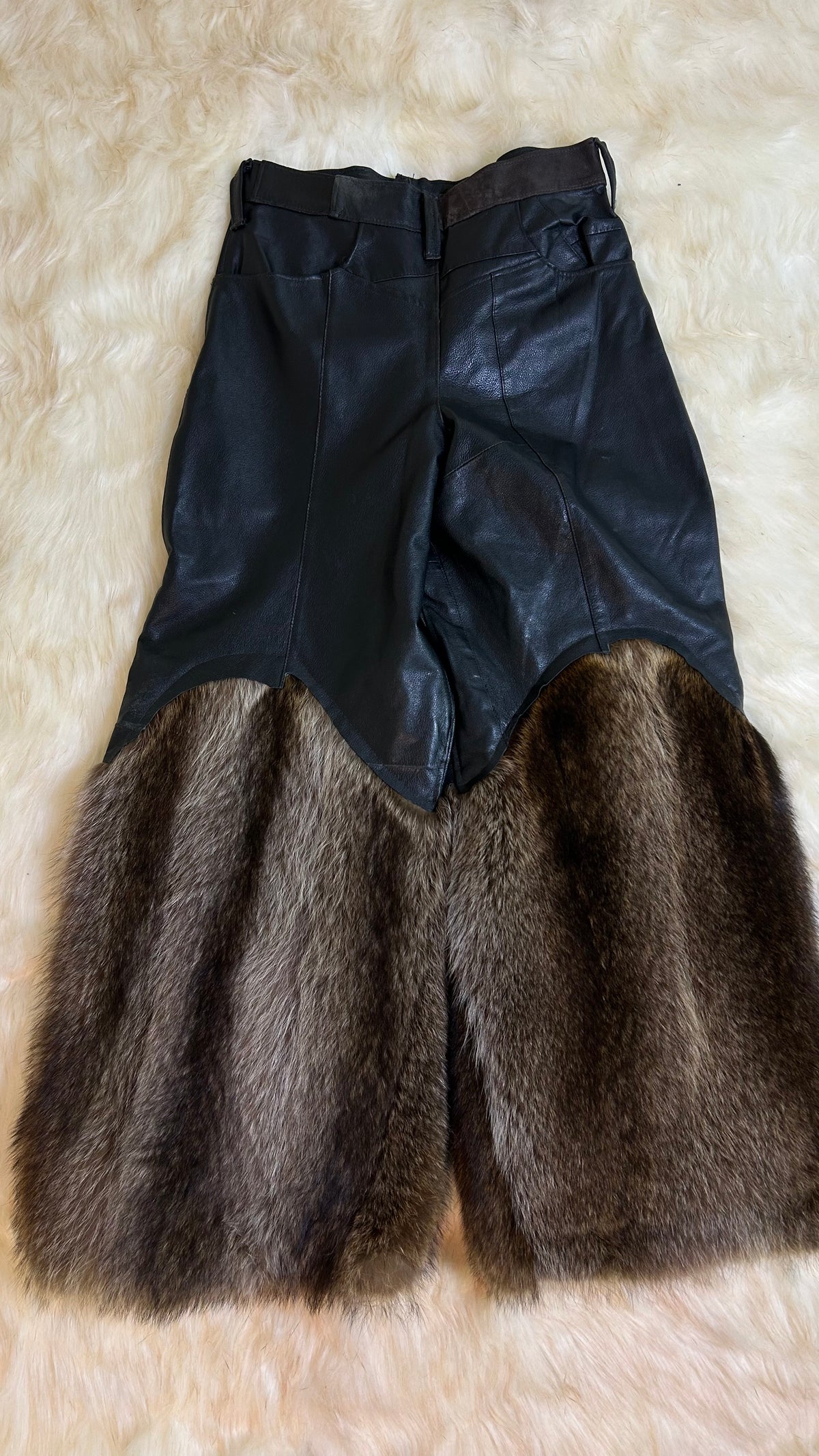 |NSF| leather & fur pants