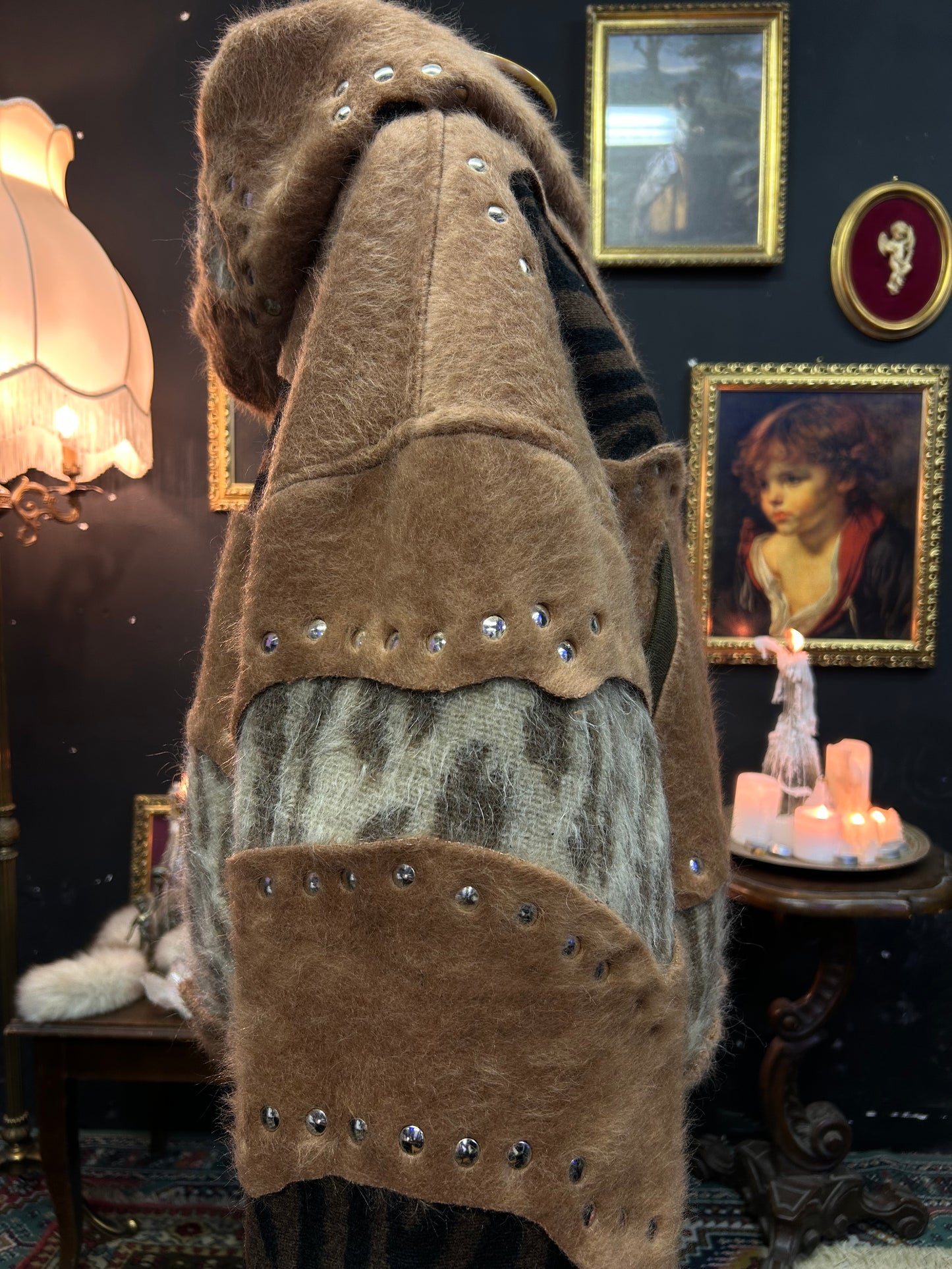 mohair zip up hoodie