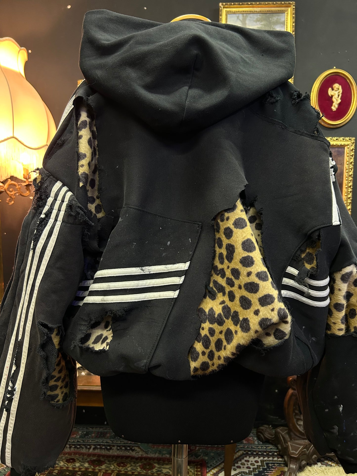 upcycled zip up hoodie